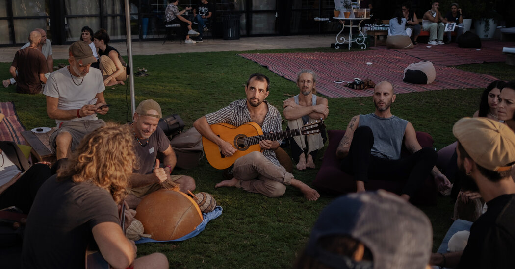 They survived Hamas’s attack on a trance party. An ad hoc center with art and music is helping them heal.