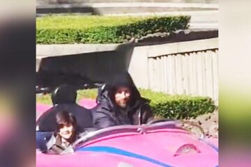 WATCH: Lionel Messi spotted driving theme park car