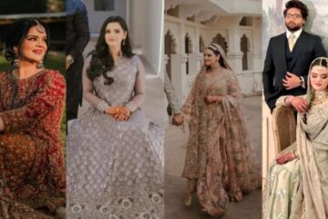 What's the price of wedding dresses worn by Imam-ul-Haq's wife Anmol Mehmood?