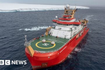 Sir David Attenborough polar ship has monster iceberg encounter