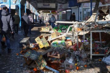 Deadly Blast Hits Market in Ukrainian City Controlled by Russia, Officials Say