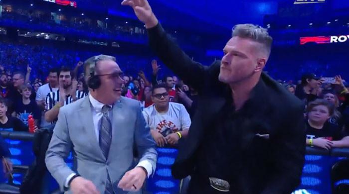 WATCH: Pat McAfee makes surprise return to WWE Royal Rumble as guest commentator